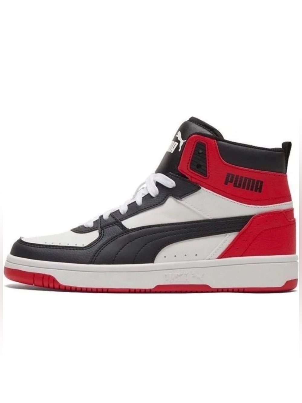 Puma Rebound Joy “High Risk Red” 8 Mens Black White Sneakers Basketball Shoes